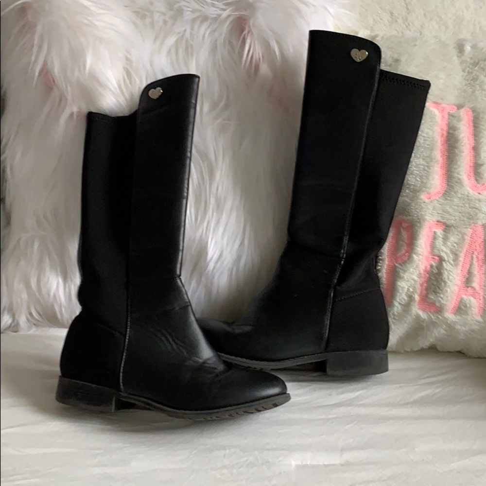 Tall black Kids size 3 boots